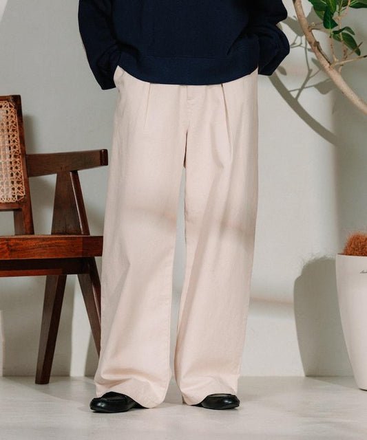 聯名 繫帶鬆緊褶襉褲