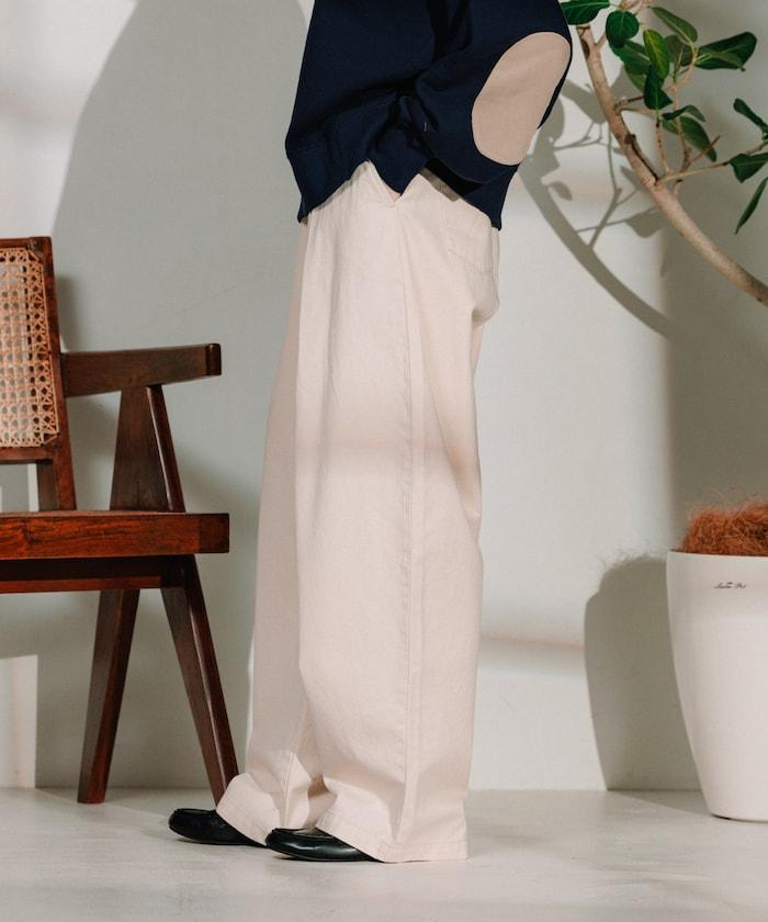 聯名 繫帶鬆緊褶襉褲