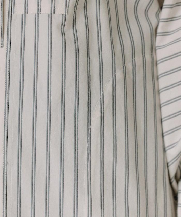 揹帶蝴蝶結條紋襯衫