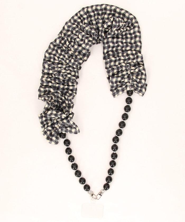 印花荷葉邊手機掛繩