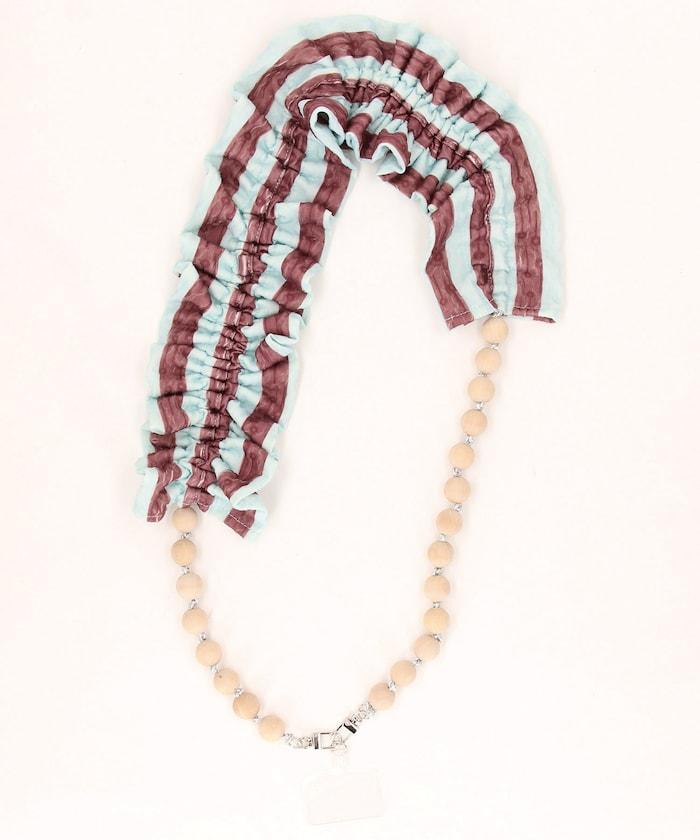 印花荷葉邊手機掛繩