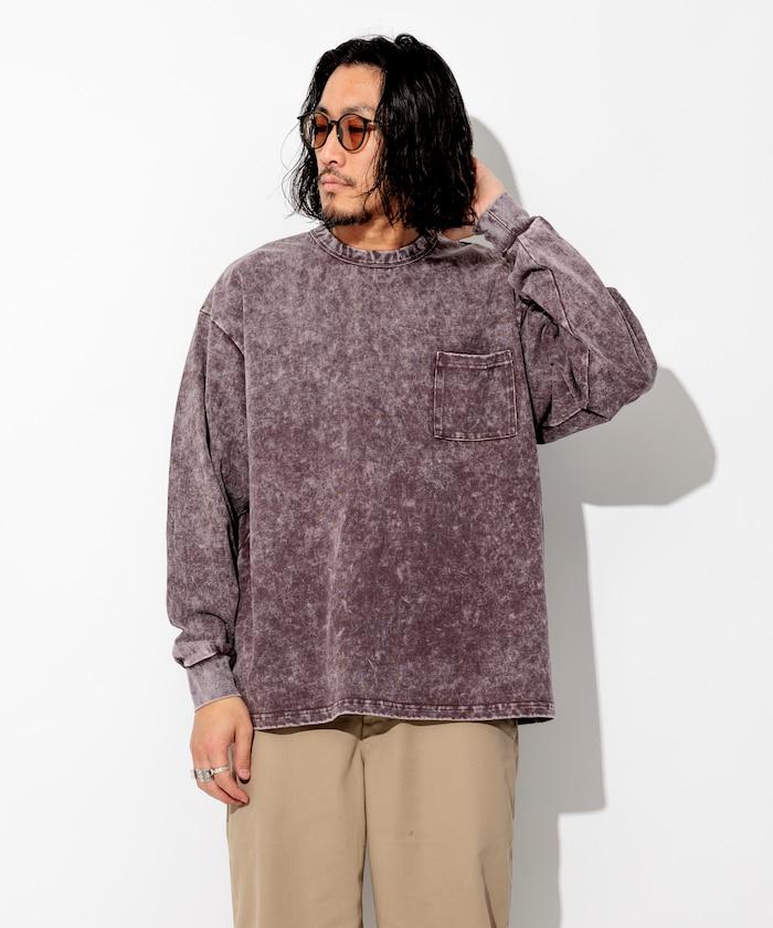 舒適版型 粉飾處理 長袖T恤