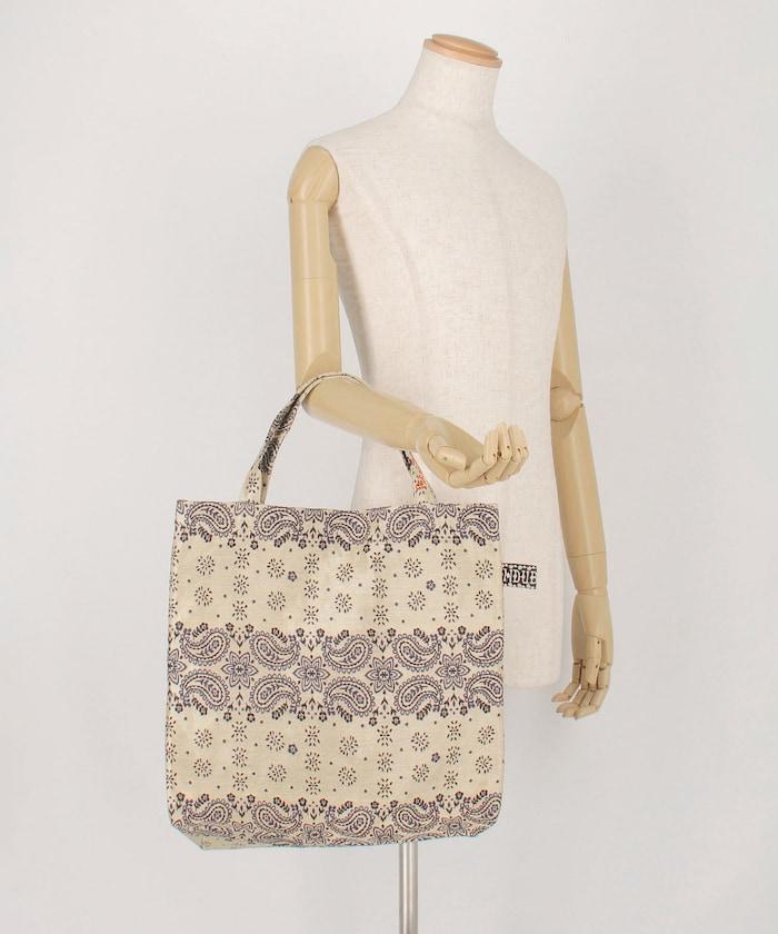 復古印花頭巾提花手提包