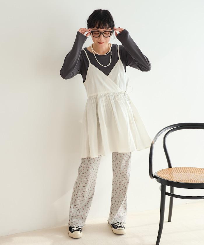 印度卡什米爾吊帶長款束腰襯衫