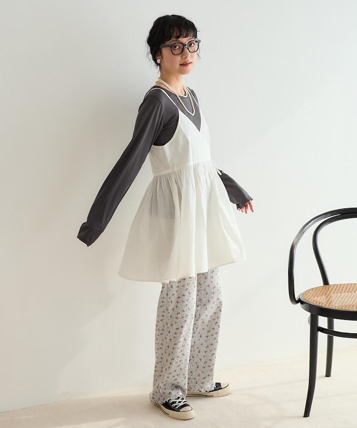 印度卡什米爾吊帶長款束腰襯衫