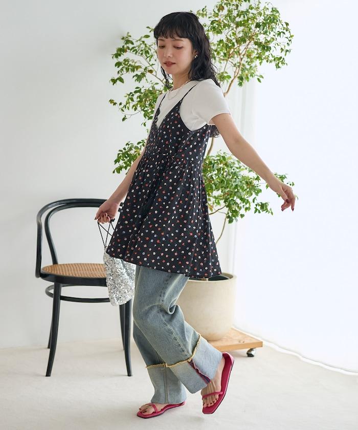 印度卡什米爾吊帶長款束腰襯衫