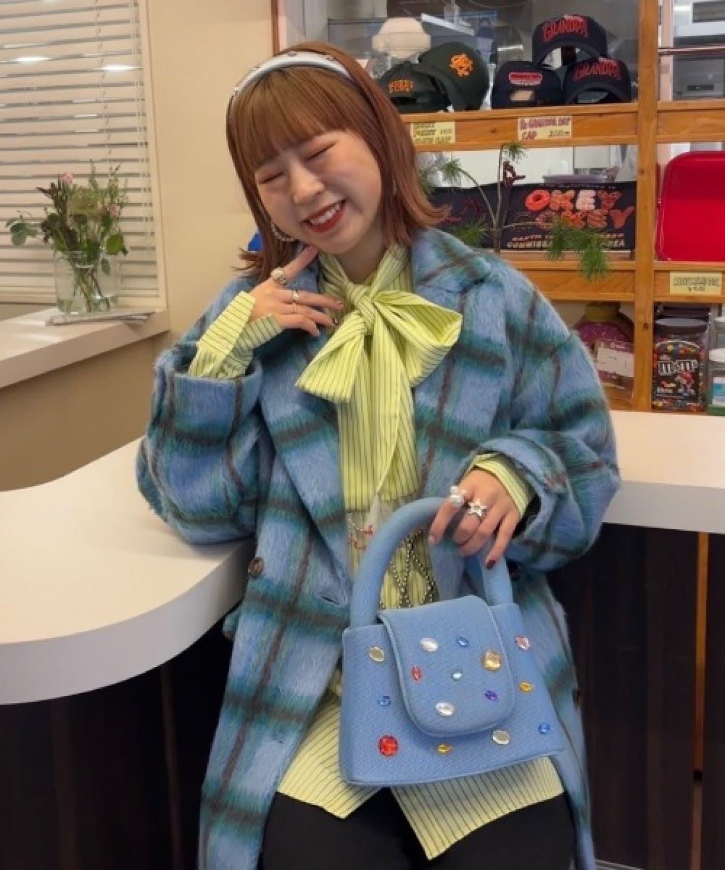 【HS】【momo企劃】條紋兩穿蝴蝶結襯衫