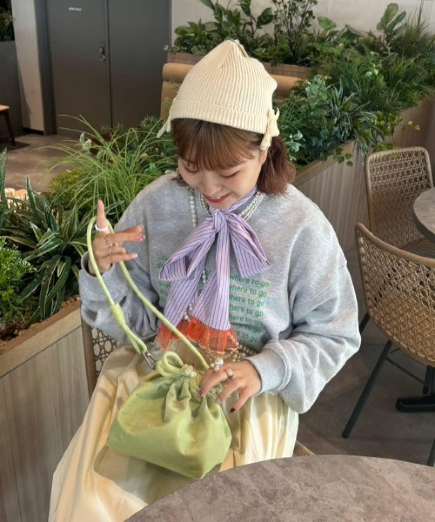 【HS】【momo企劃】條紋兩穿蝴蝶結襯衫