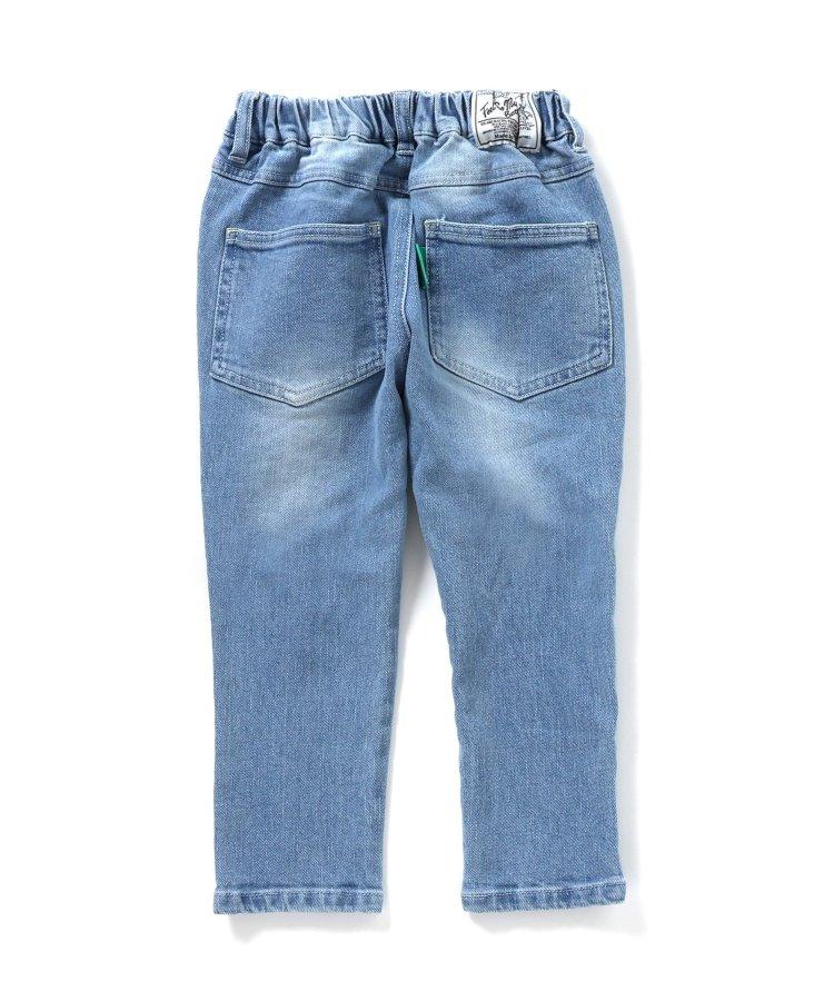 損傷修身牛仔褲 10分褲