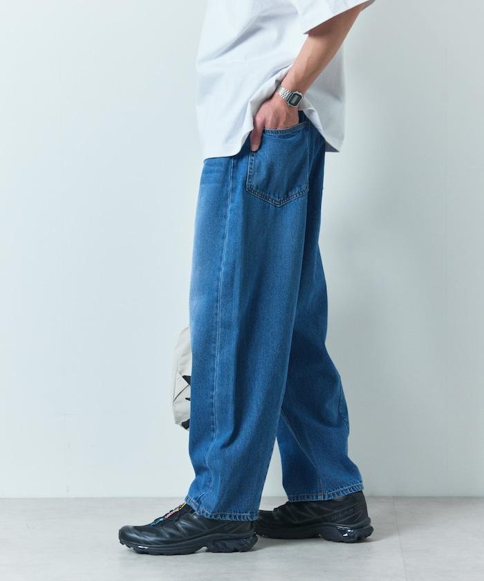 寬鬆直筒款牛仔褲