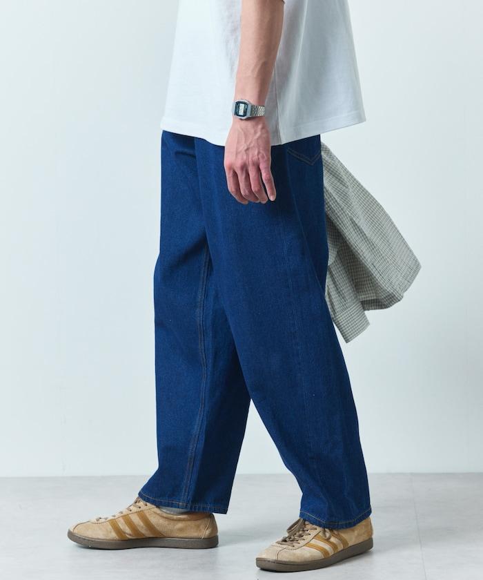 寬鬆直筒款牛仔褲