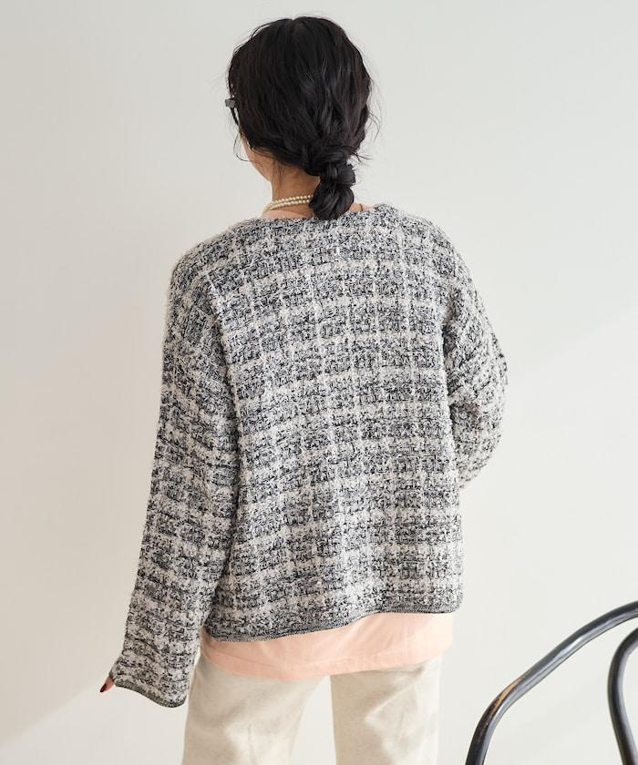 Tweed針織夾克