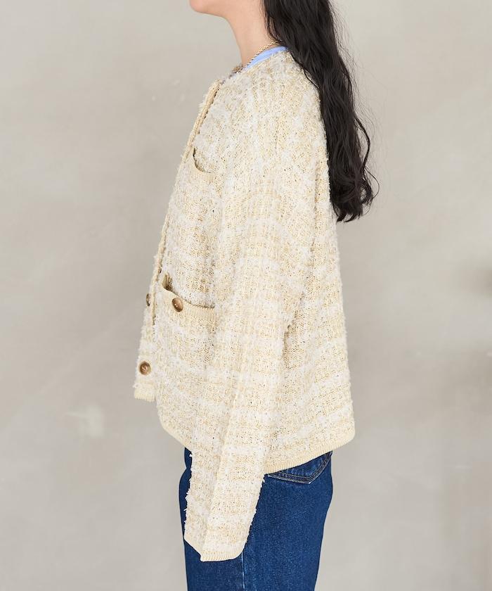 Tweed針織夾克
