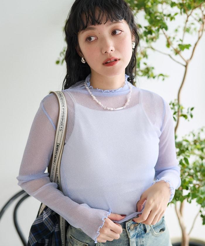 透明閃粉上衣