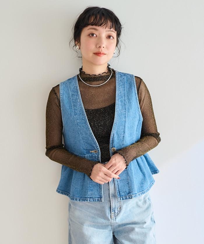 透明閃粉上衣