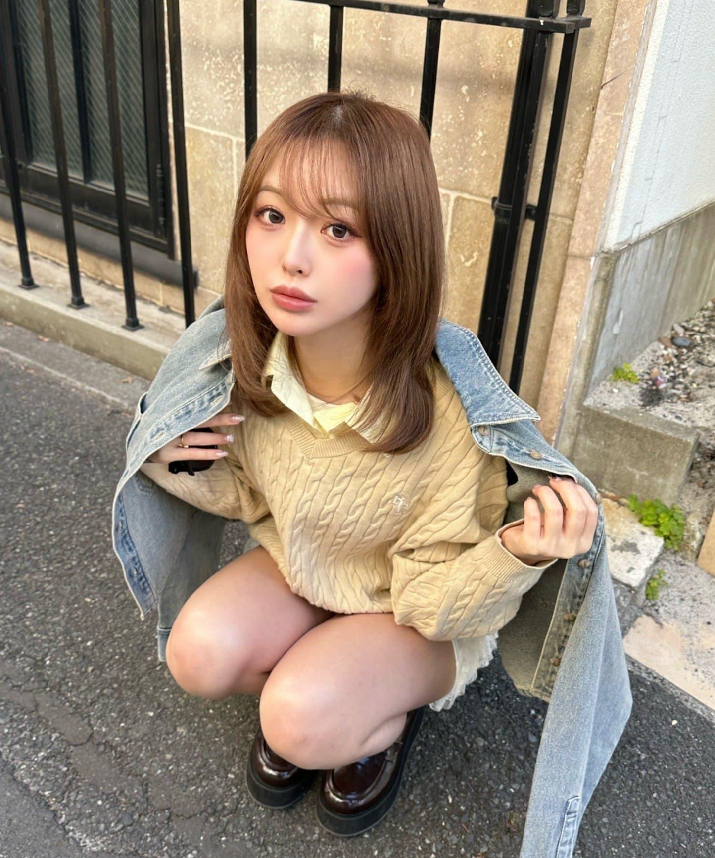 【可拆卸領口】領子設計寬鬆V領針織衫