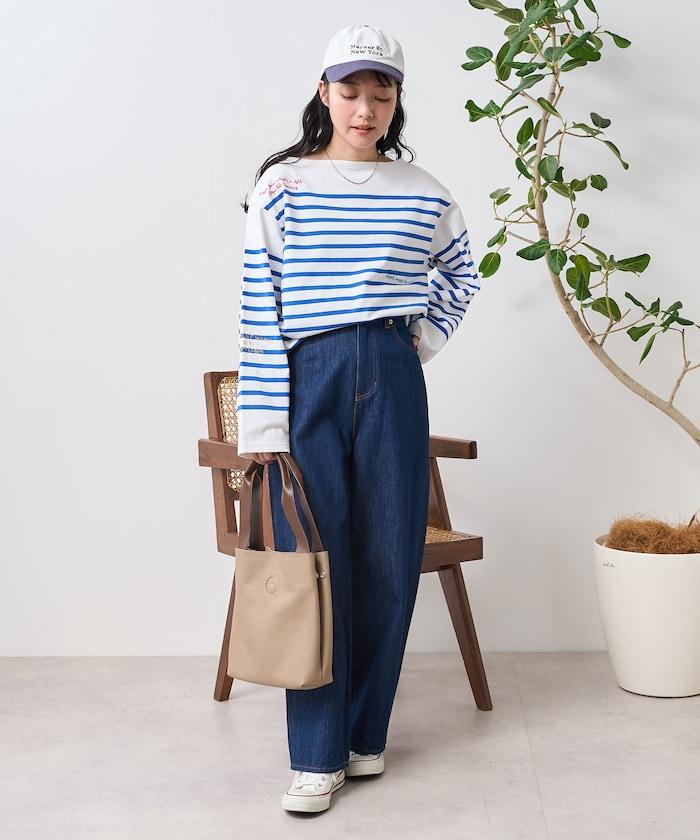 拼接邊框 刺繡 巴斯克襯衫