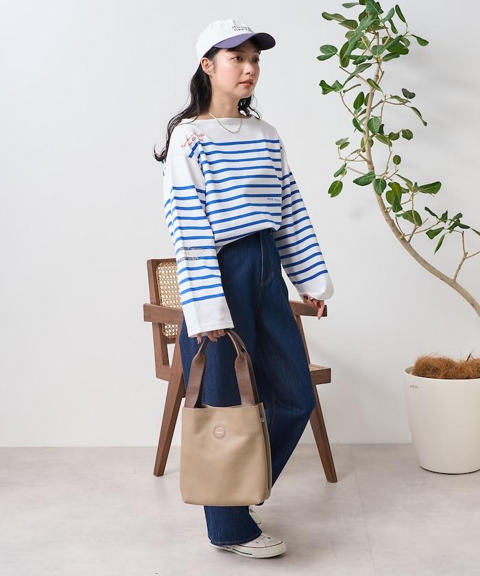 拼接邊框 刺繡 巴斯克襯衫