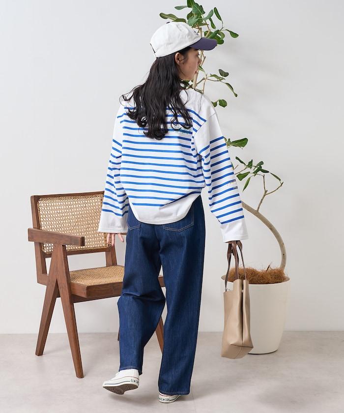 拼接邊框 刺繡 巴斯克襯衫