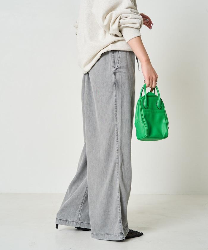 人造纖維丹寧休閒褲