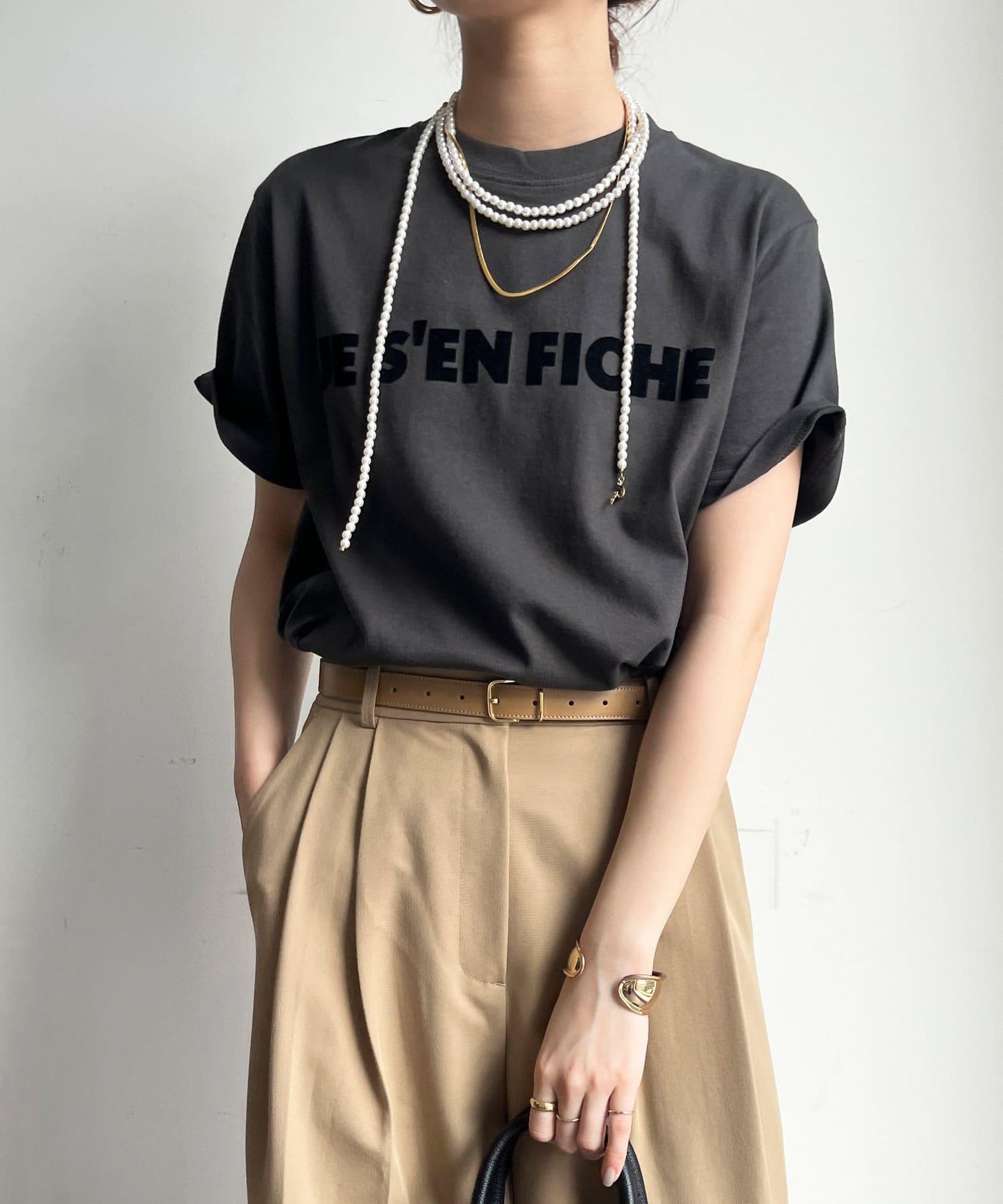 JES'EN FICHE絨布LOGO T恤