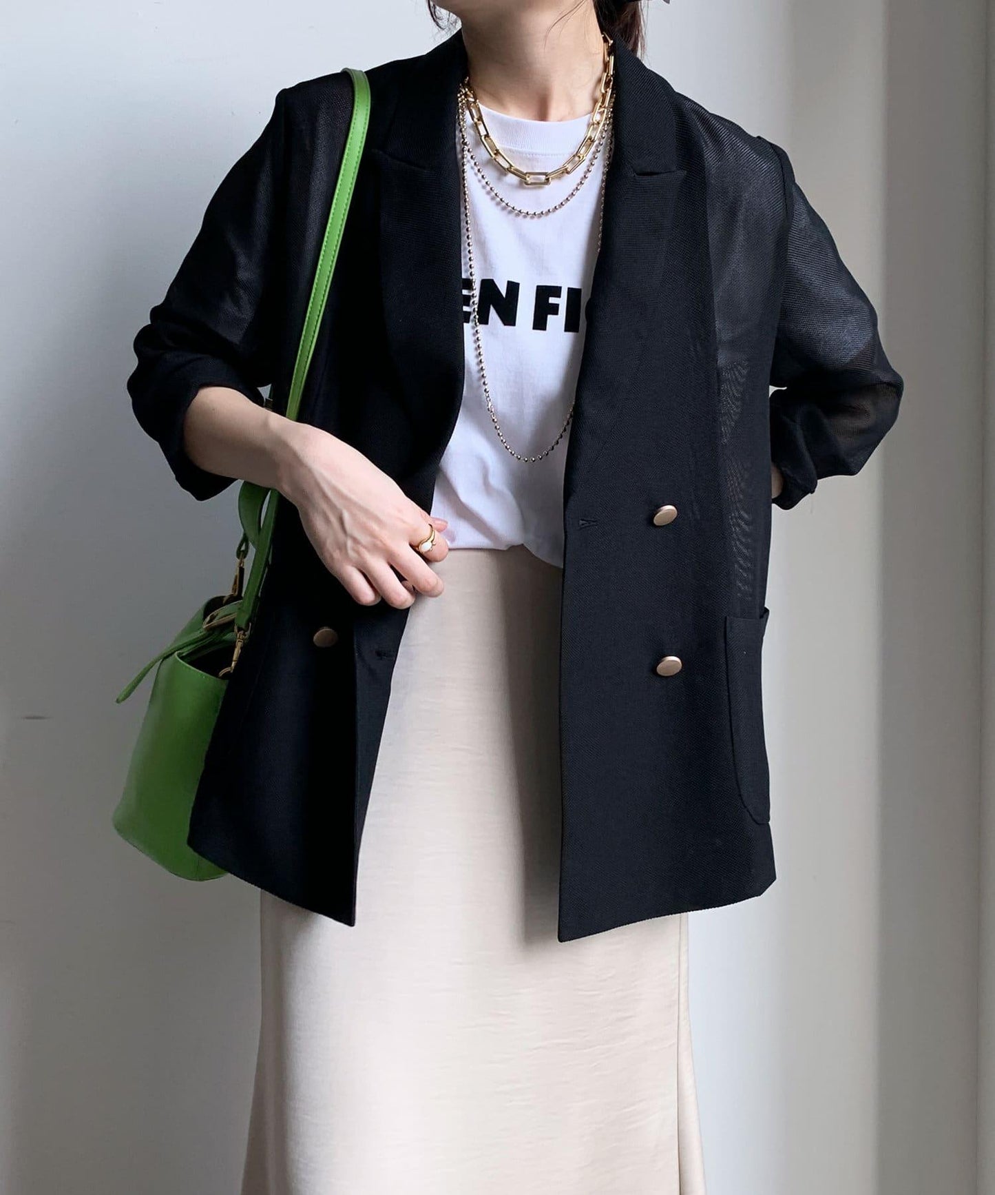 JES'EN FICHE絨布LOGO T恤