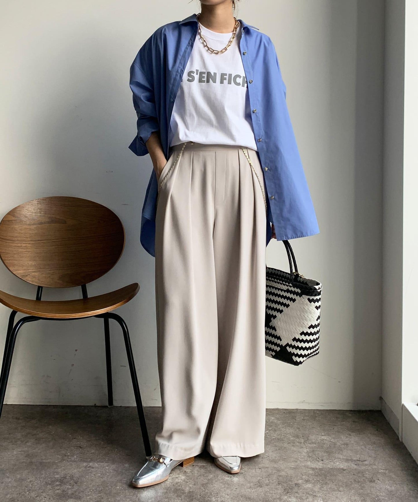 JES'EN FICHE絨布LOGO T恤