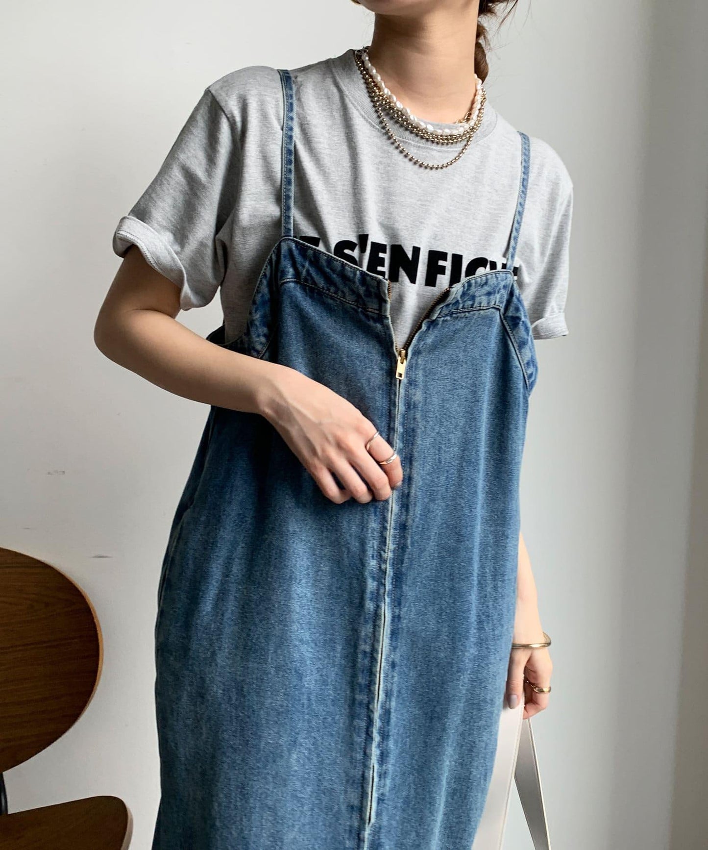 JES'EN FICHE絨布LOGO T恤