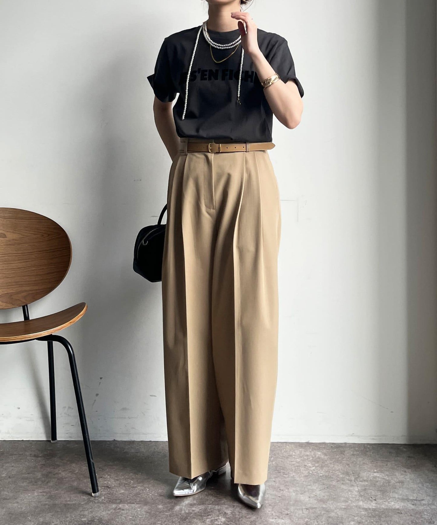 JES'EN FICHE絨布LOGO T恤