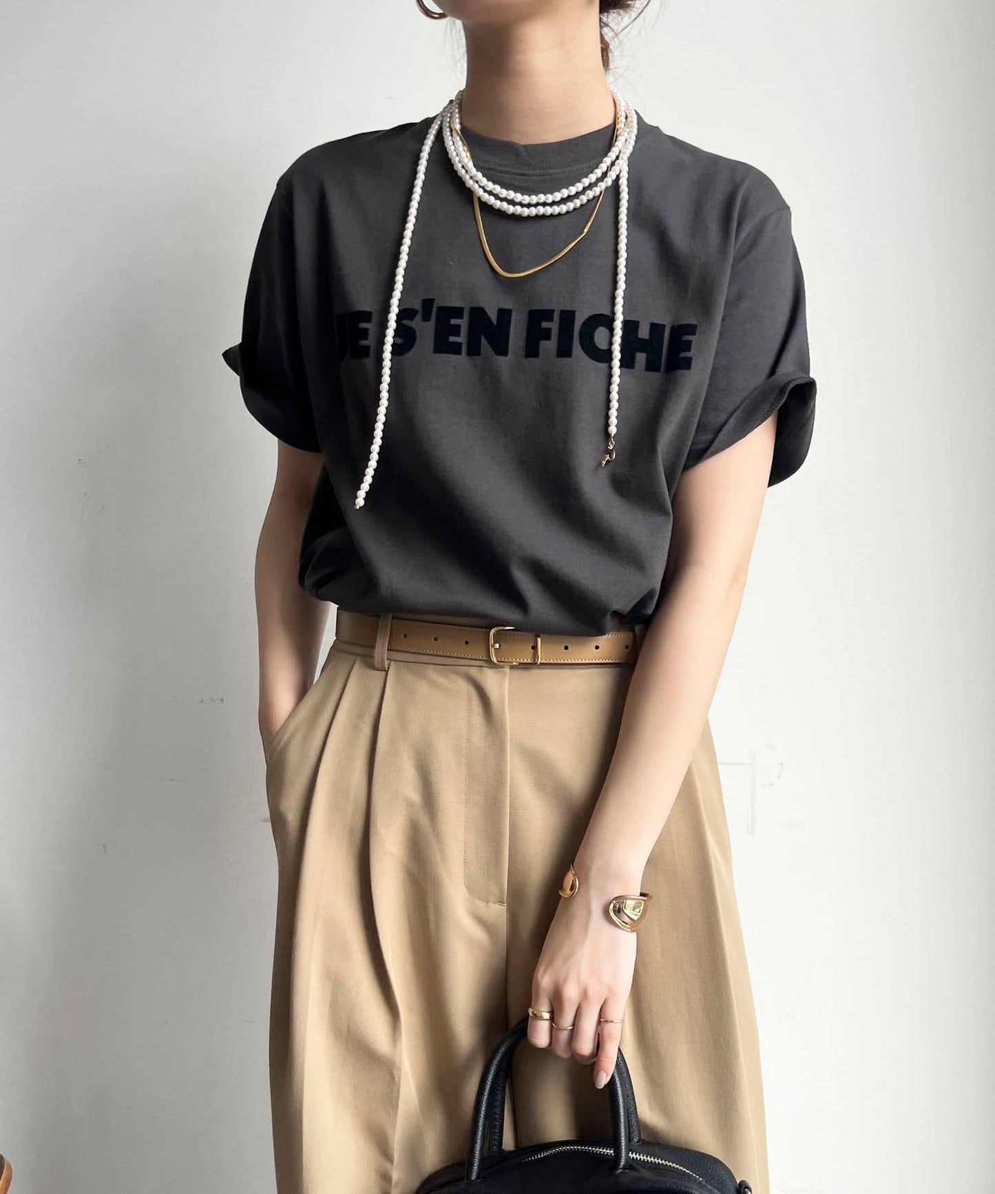 JES'EN FICHE絨布LOGO T恤