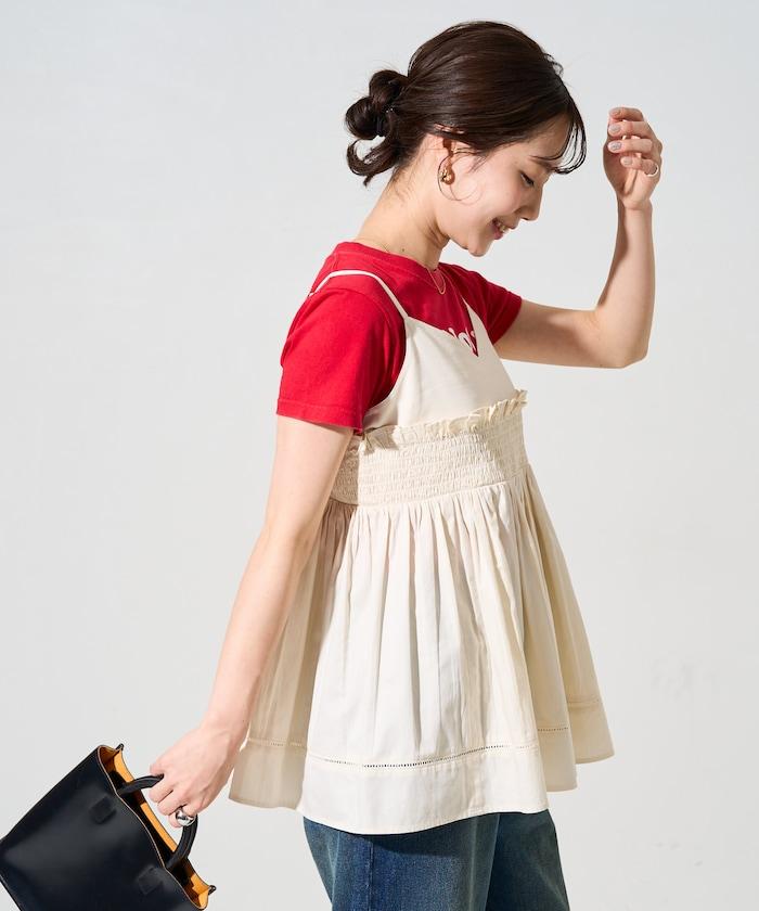 印度風捲邊吊帶長款上衣(可搭配套裝)