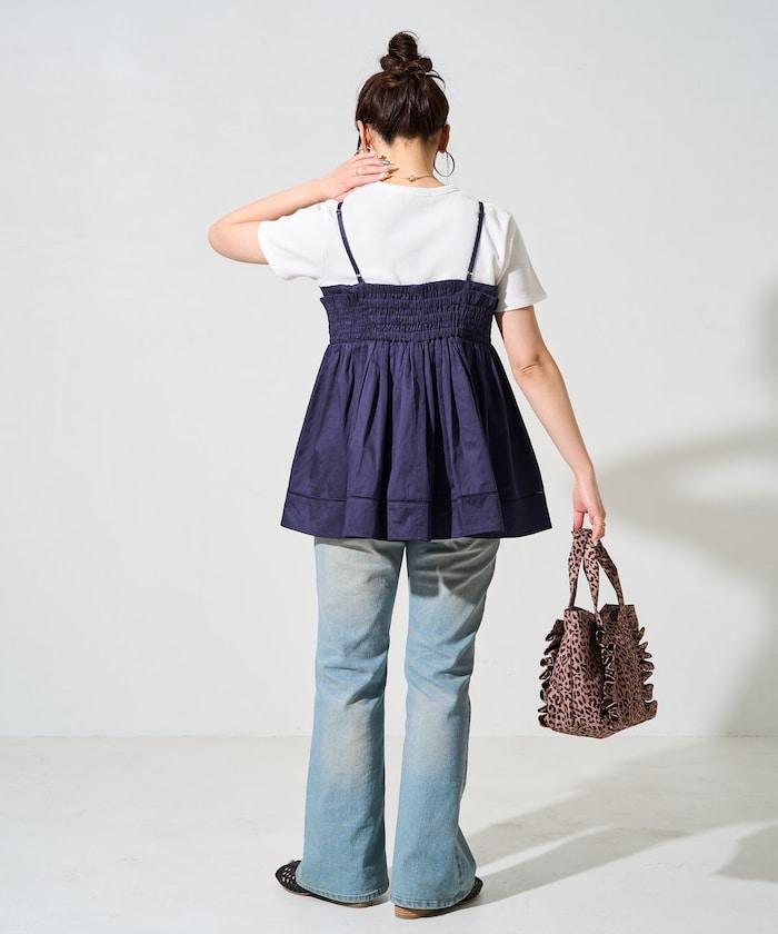 印度風捲邊吊帶長款上衣(可搭配套裝)