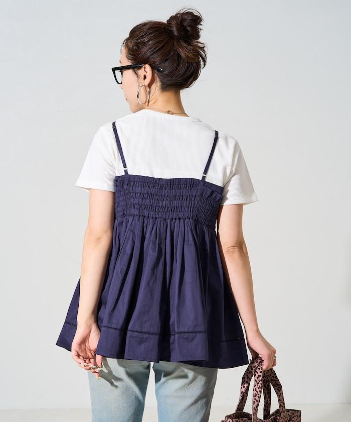 印度風捲邊吊帶長款上衣(可搭配套裝)