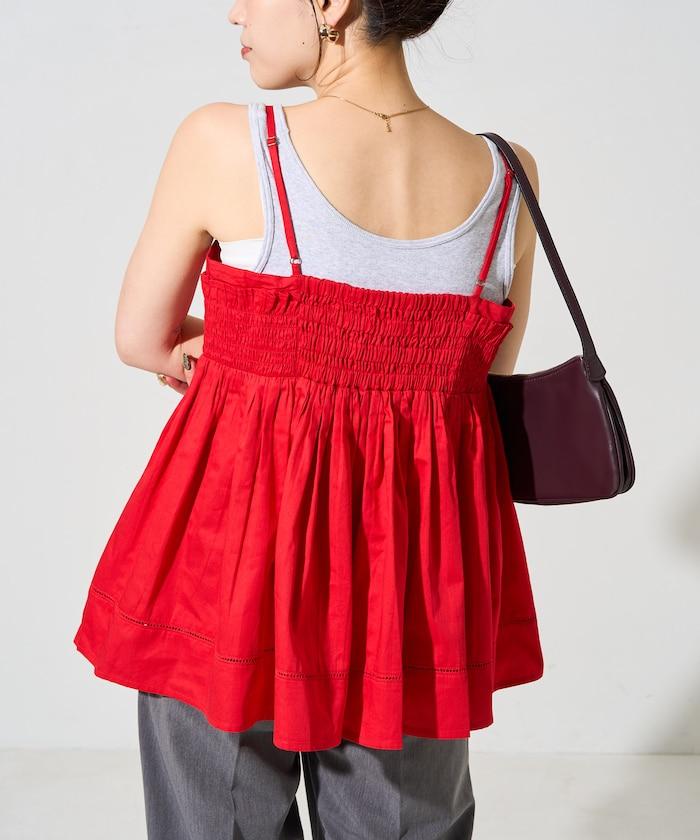 印度風捲邊吊帶長款上衣(可搭配套裝)