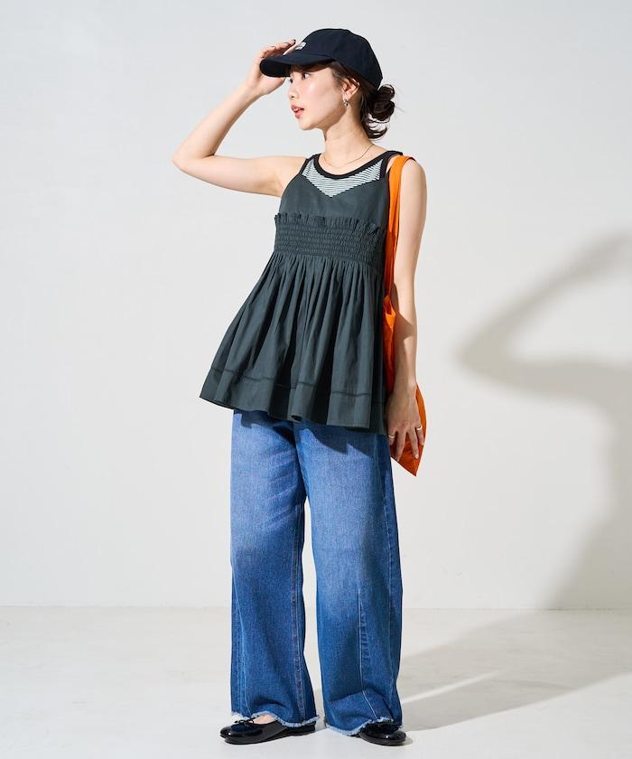 印度風捲邊吊帶長款上衣(可搭配套裝)