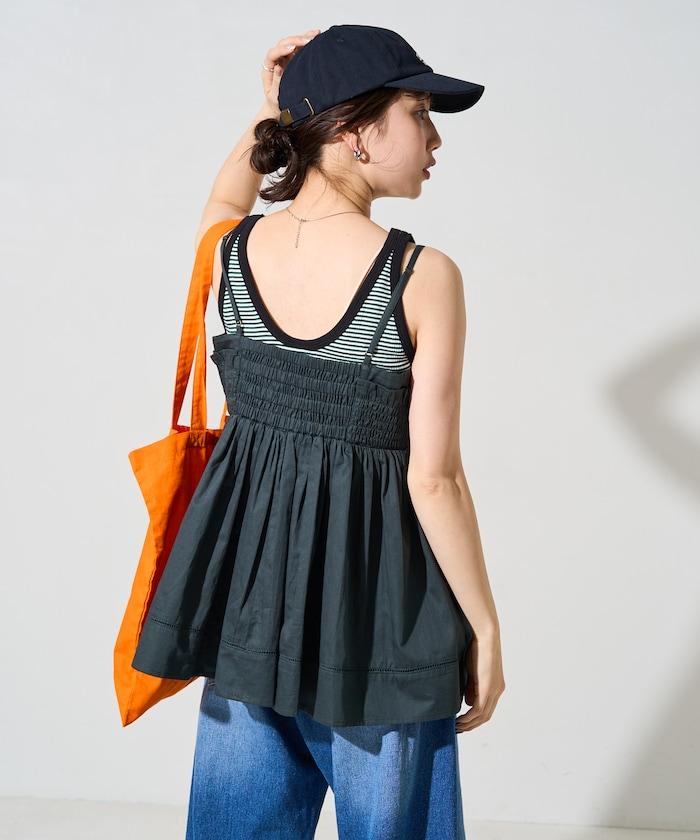 印度風捲邊吊帶長款上衣(可搭配套裝)