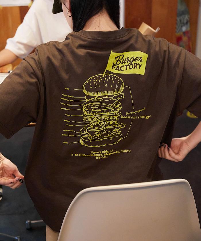 Burger Factory×FREAK'S STORE 漢堡工廠 聯名 大尺寸 後背印花 圓領T恤