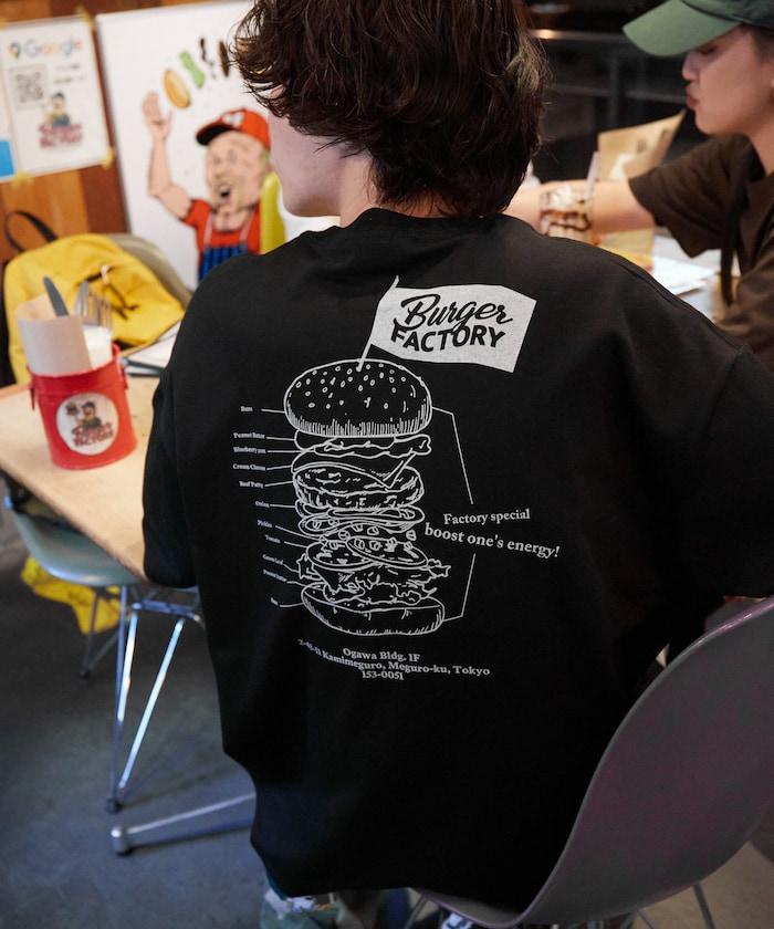 Burger Factory×FREAK'S STORE 漢堡工廠 聯名 大尺寸 後背印花 圓領T恤