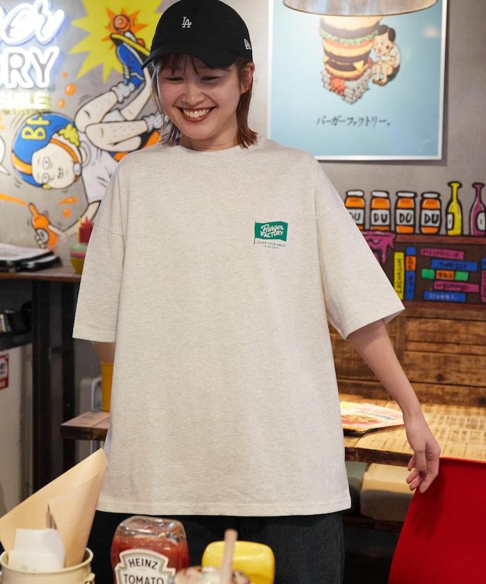 Burger Factory×FREAK'S STORE 漢堡工廠 聯名 大尺寸 後背印花 圓領T恤