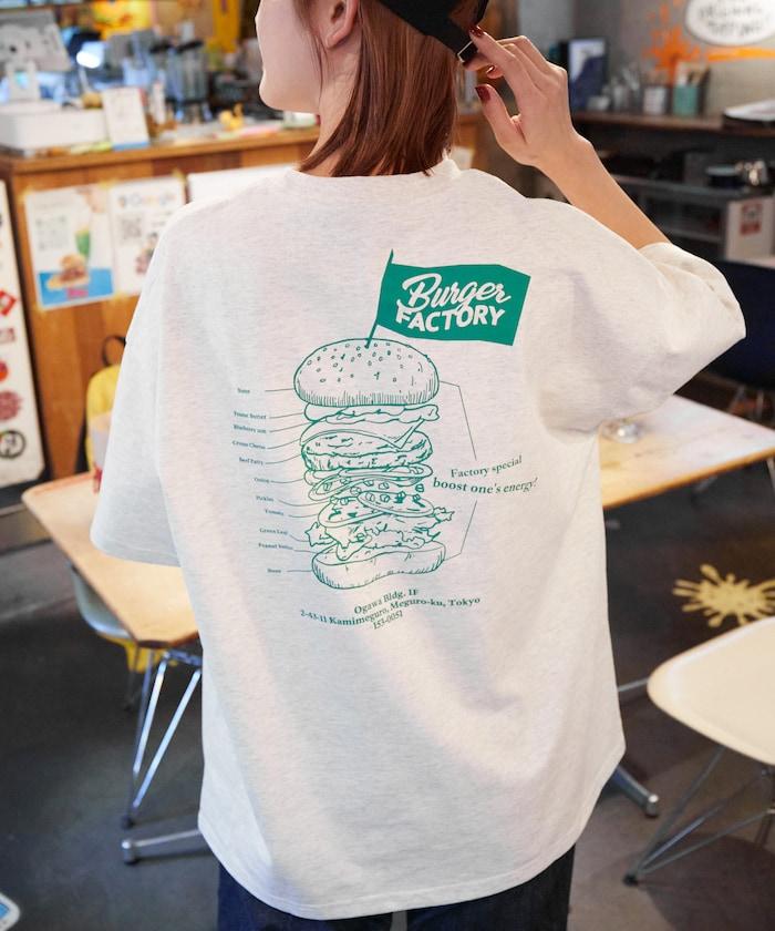 Burger Factory×FREAK'S STORE 漢堡工廠 聯名 大尺寸 後背印花 圓領T恤