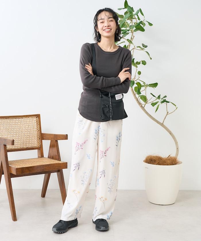 大花印花 寬鬆長褲