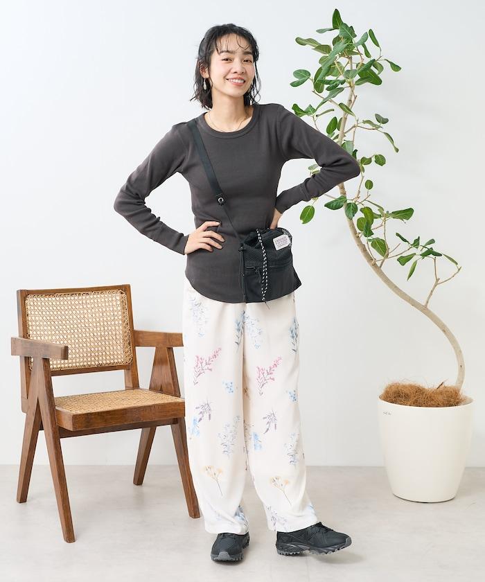 大花印花 寬鬆長褲