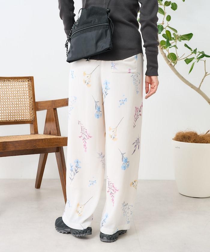 大花印花 寬鬆長褲