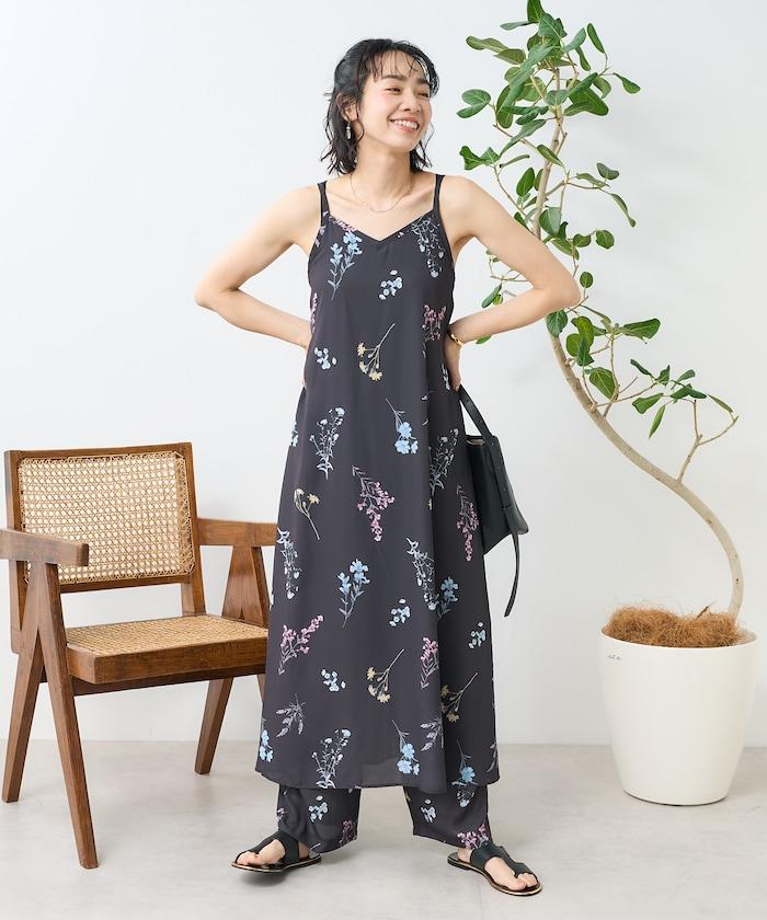 大花印花 寬鬆長褲