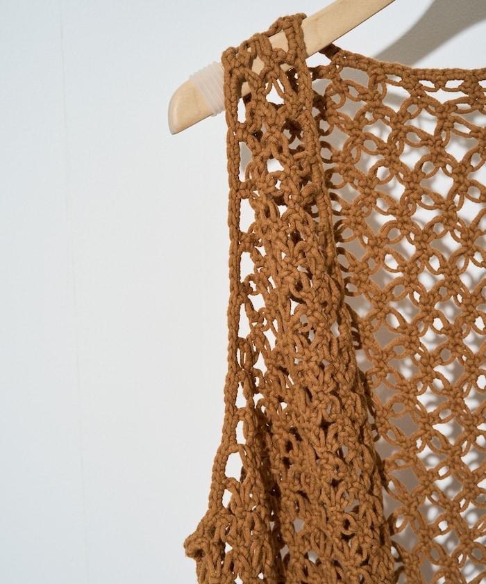 流蘇圖案編織馬甲