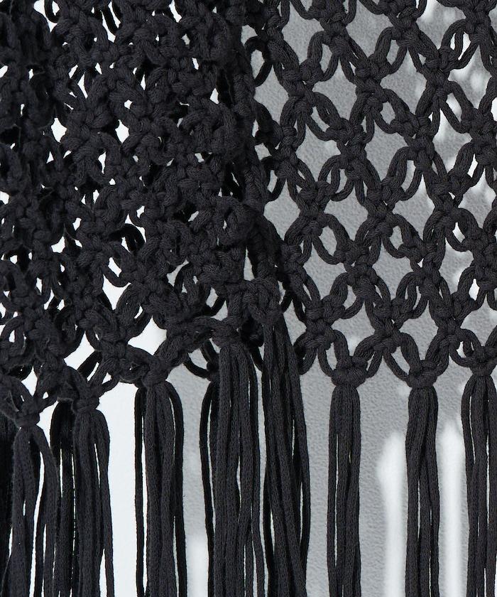 流蘇圖案編織馬甲