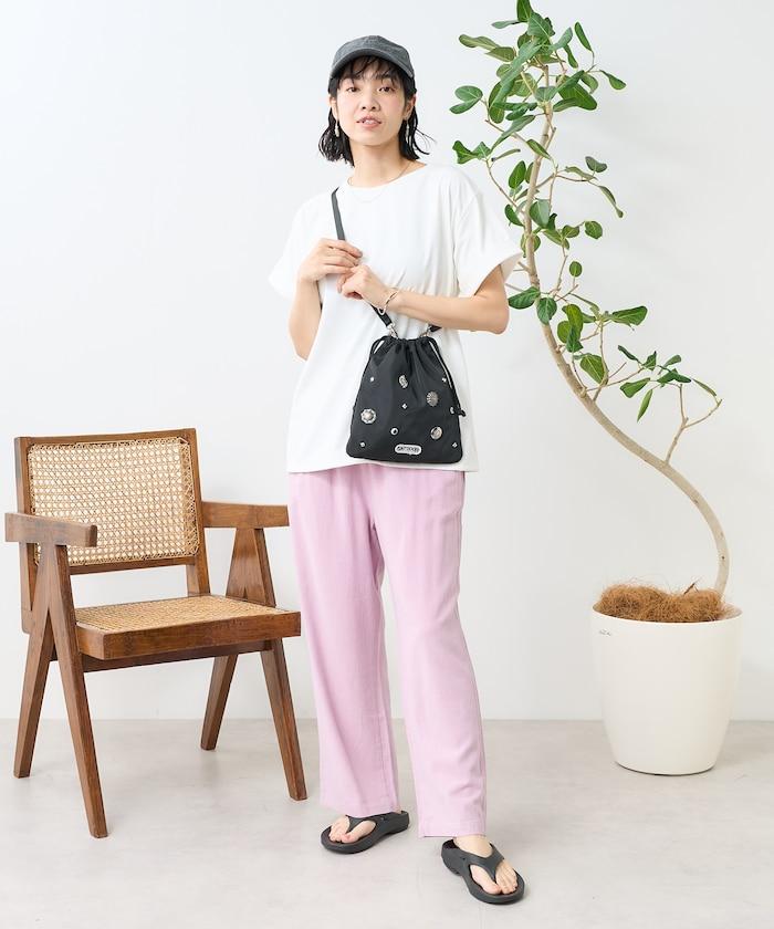 亞麻粘膠寬鬆長褲/棉寬鬆長褲<矮個子尺碼可選>