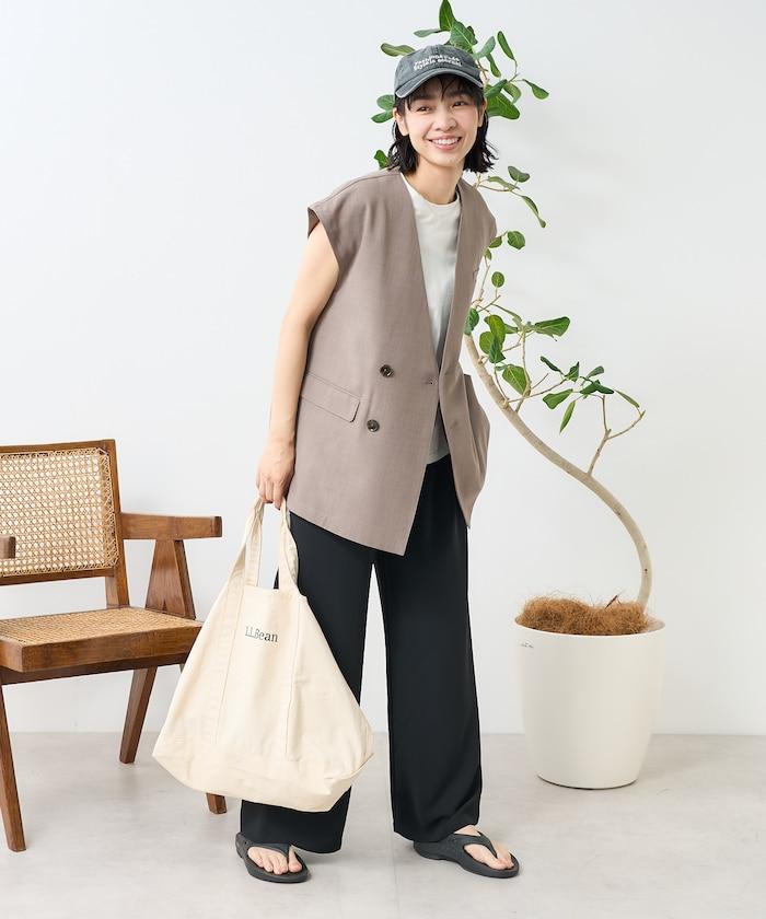 接觸冷感/UV 亞麻觸感 雙層背心<套裝搭配適用>