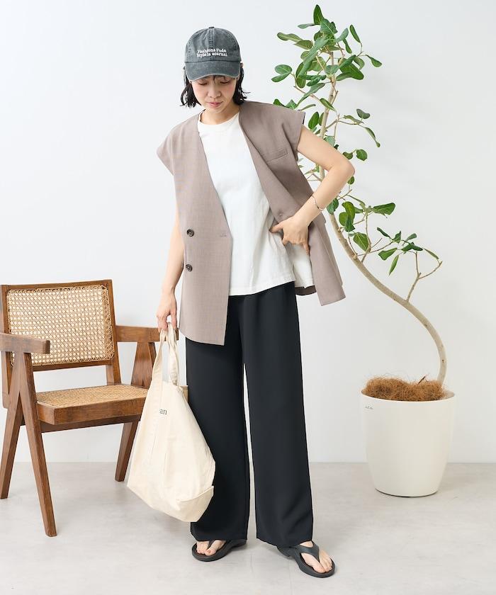 接觸冷感/UV 亞麻觸感 雙層背心<套裝搭配適用>