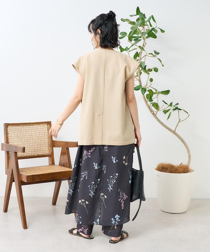 接觸冷感/UV 亞麻觸感 雙層背心<套裝搭配適用>